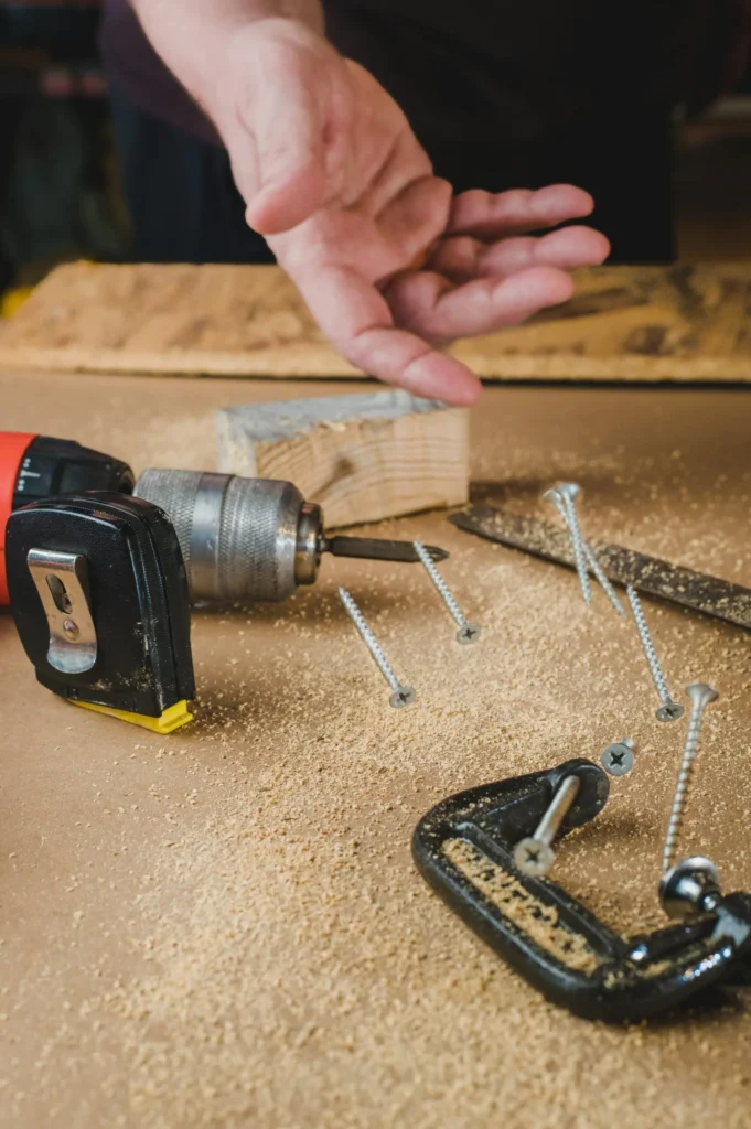Professional tools used for door hinge and lock repair in Los Angeles