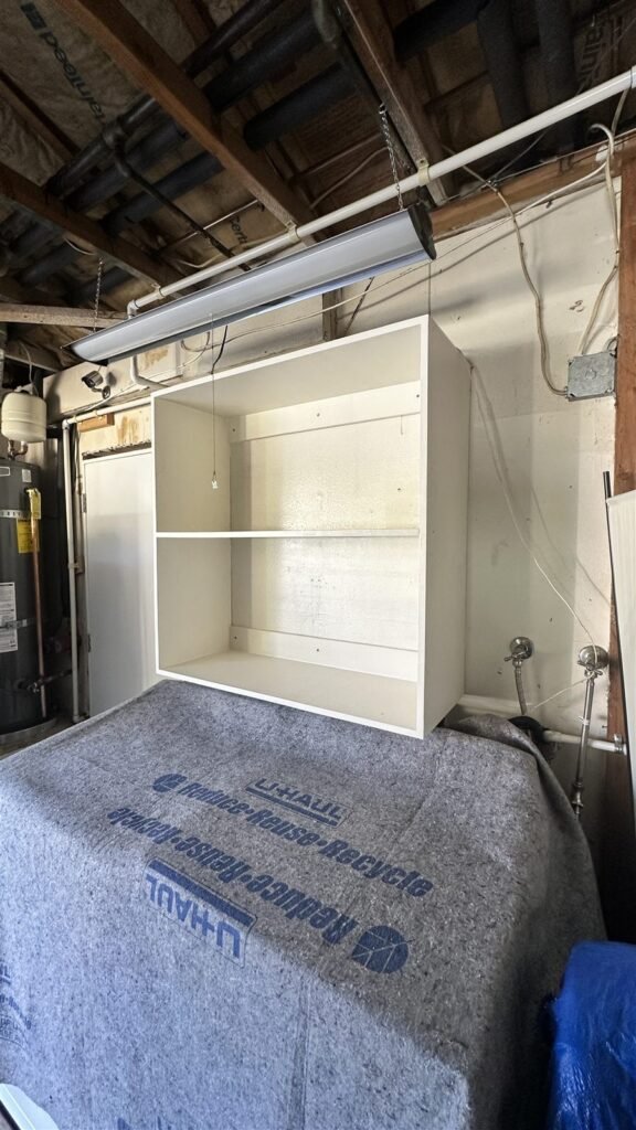 Custom white cabinet built in the shop in Los Angeles