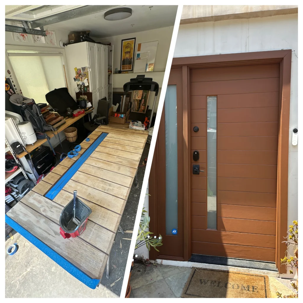 Double closet doors installed