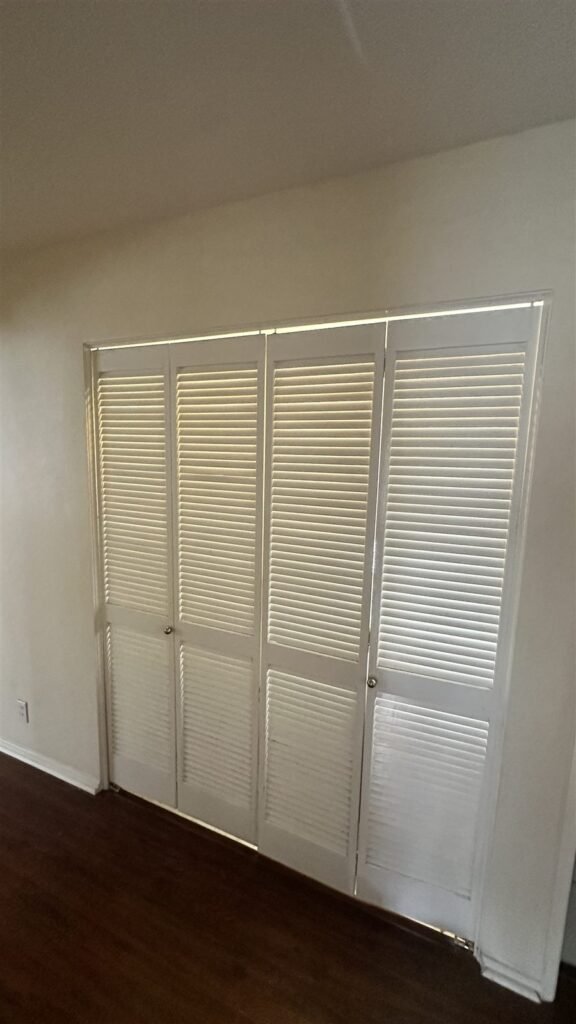 White louvered closet doors in Los Angeles