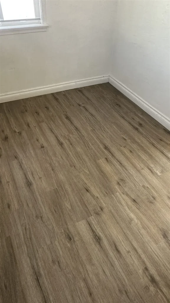 Vinyl plank flooring installed in a Los Angeles room