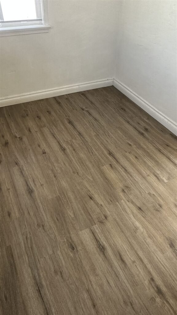 Vinyl plank flooring installed in a Los Angeles room