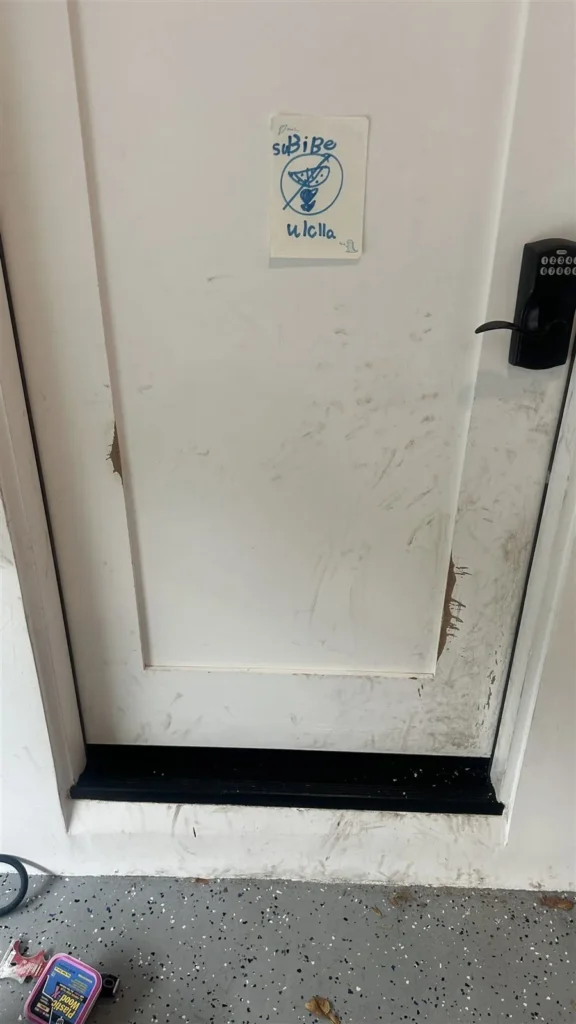 Smart lock installed on a door in Los Angeles