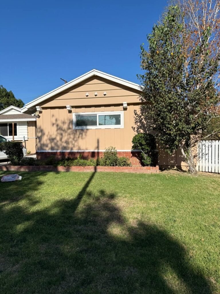 Freshly painted house exterior in Los Angeles