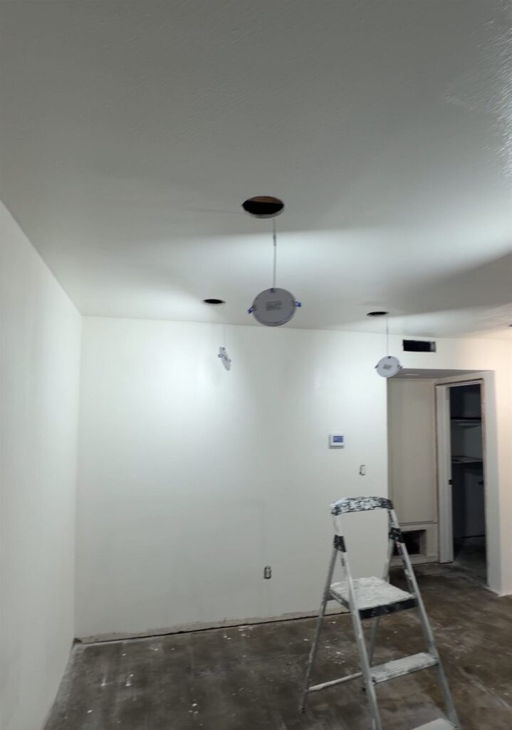 Freshly painted white room in Los Angeles