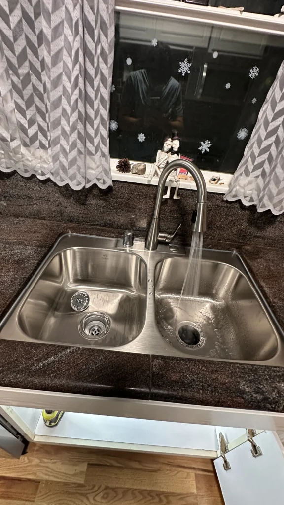 New kitchen sink installed in a Los Angeles home