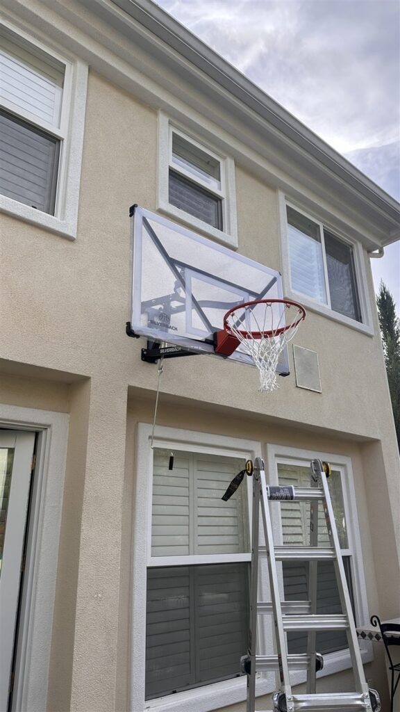 Basketball hoop mounted on a Los Angeles home