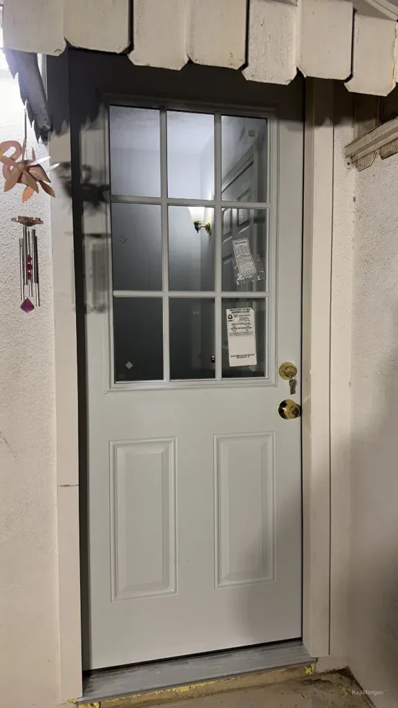 Exterior door with glass panes installed in Los Angeles