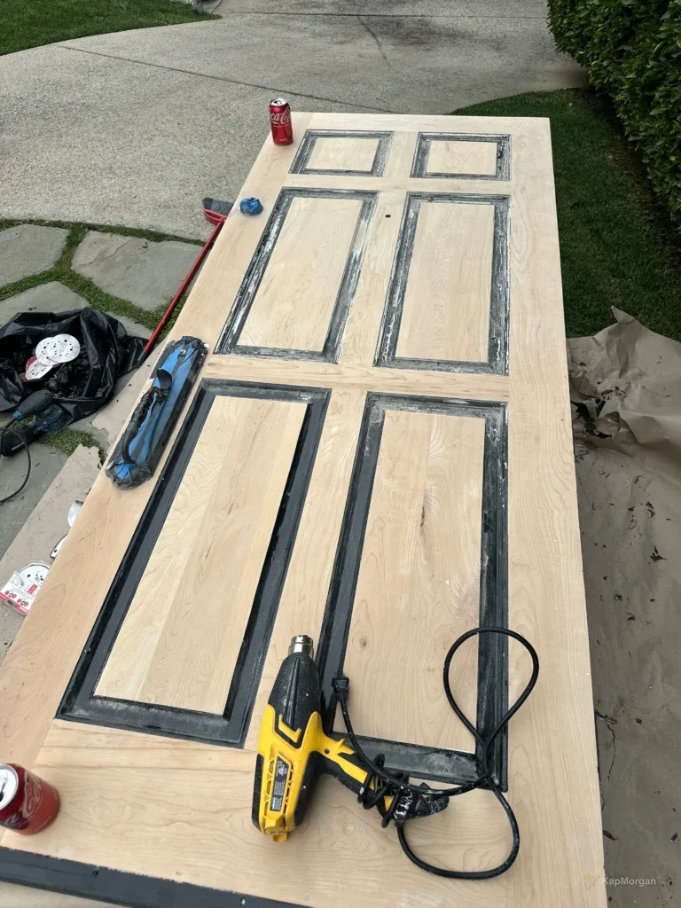 Door slabs being repaired in a Los Angeles home
